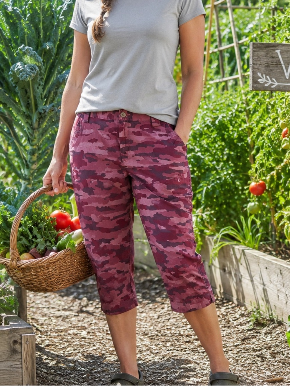 Duluth Trading Company Rootstock Petal Pusher Gardening Capri Pants – Women’s 8
